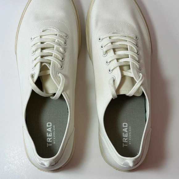Everlane Unisex Recycled Cotton The Forever Sneaker Tennis Sneakers White‎ main image 10